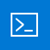 Icon that represents the Azure Cloud Shell option on the global control menu in the Azure portal.