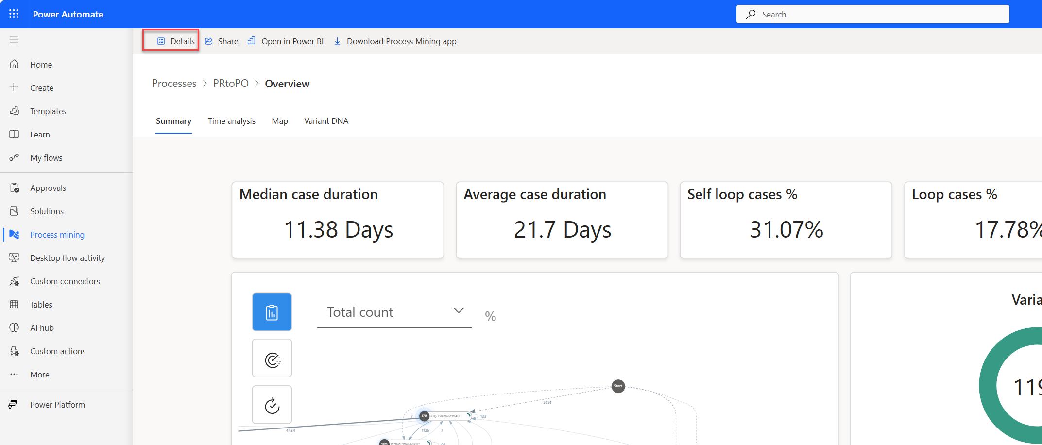 Screenshot der Schaltfläche „Details“
