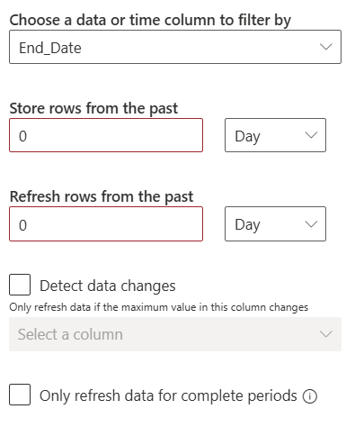 Screenshot der zusätzlichen Aktualisierungsoptionen