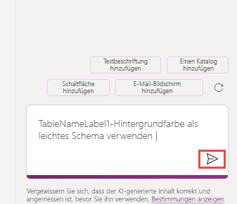 Screenshot der Schaltfläche „Senden“