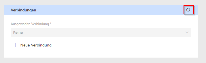 Screenshot eines Pfeils, der auf die Schaltfläche „Aktualisieren“ zeigt