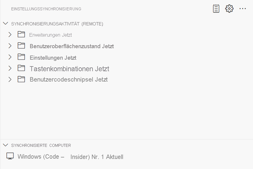 Screenshot der Ansicht 
