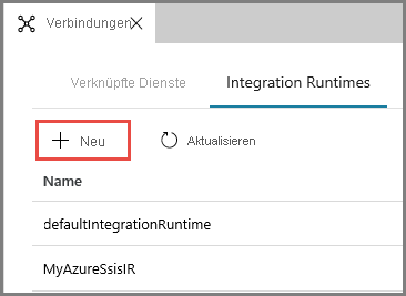 Fenster „Verbindungen“ mit hervorgehobener Schaltfläche „+&nbsp;Neu“