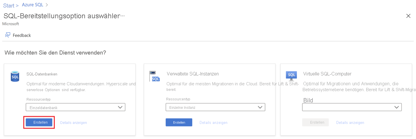 Screenshot, der zeigt, wie sie die Hauptbuchfunktion für eine Azure SQL-Datenbank aktivieren.