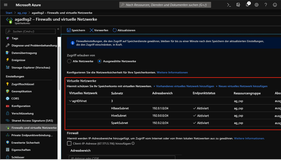 Konfigurationen virtueller Azure-Netzwerke