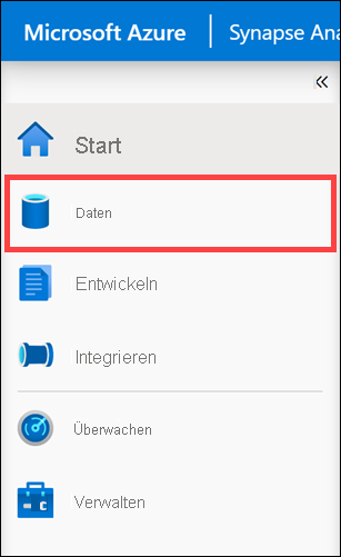 Das Menüelement „Daten“ ist hervorgehoben.