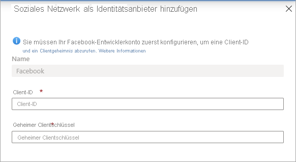 Screenshot of the Add social identity provider page. Pick your social media provider.