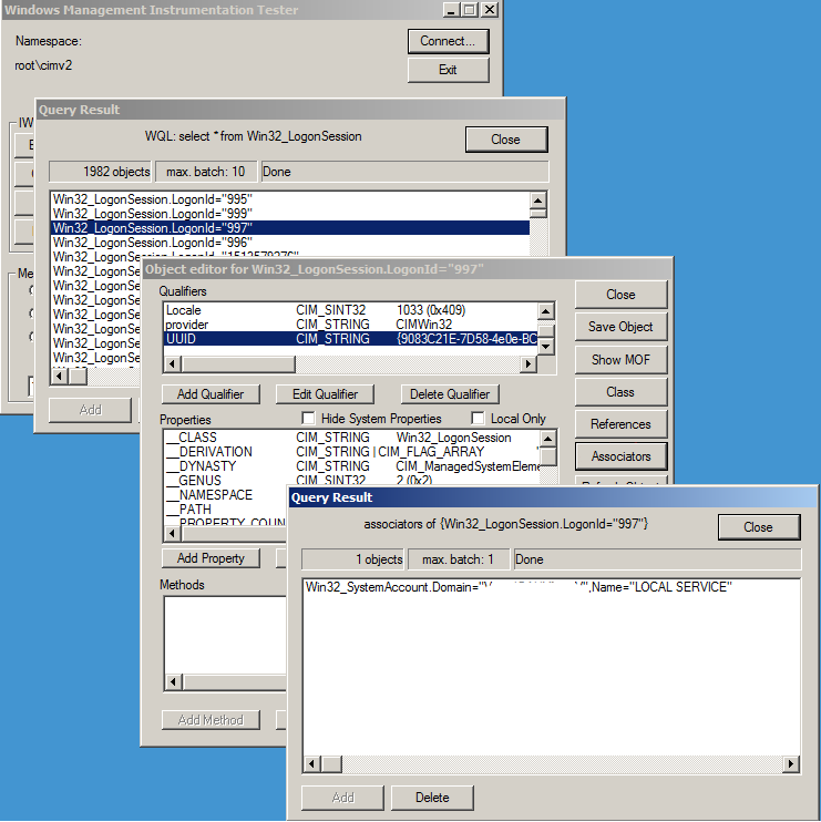 Screenshot der Schritte zum Suchen des tatsächlichen Anmeldenamens.