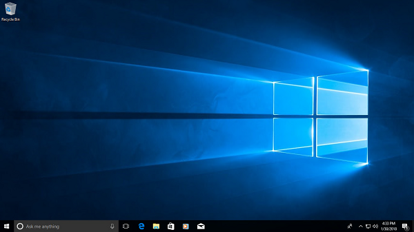 Screenshot der zweiten Startphase 3, die den Windows-Desktop zeigt.
