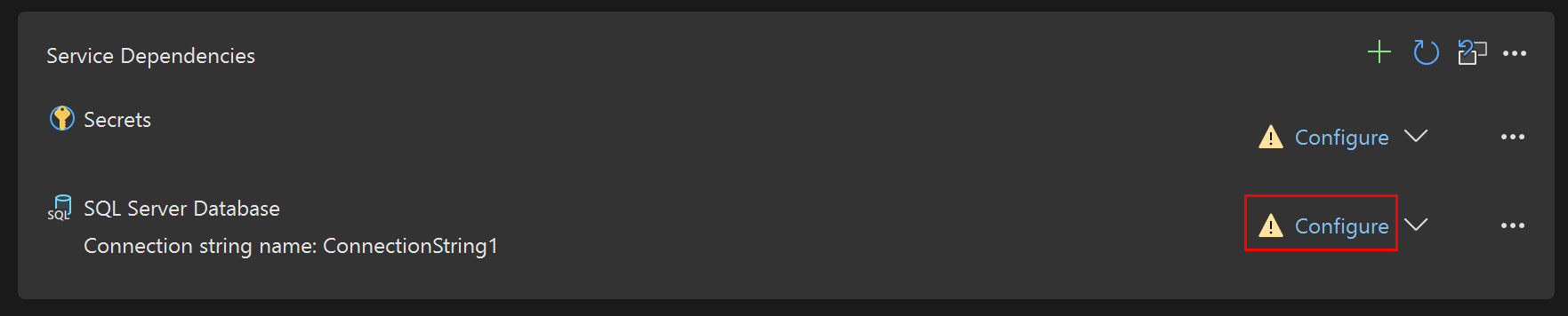 Screenshot mit der Option 