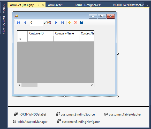 GridView mit Bindungsnavigator
