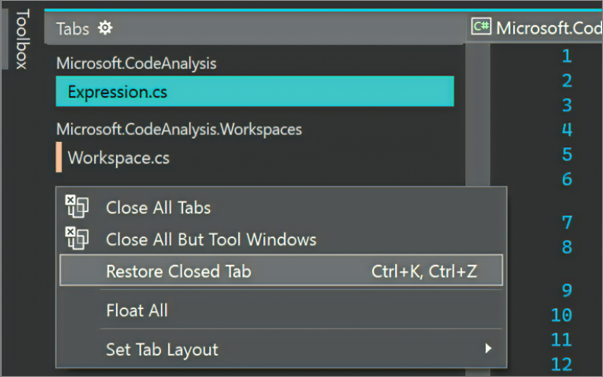 Screenshot des Menüelements 