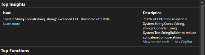 Screenshot mit ausgewählter Option