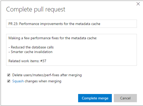 Squash-Merge von Pull Requests