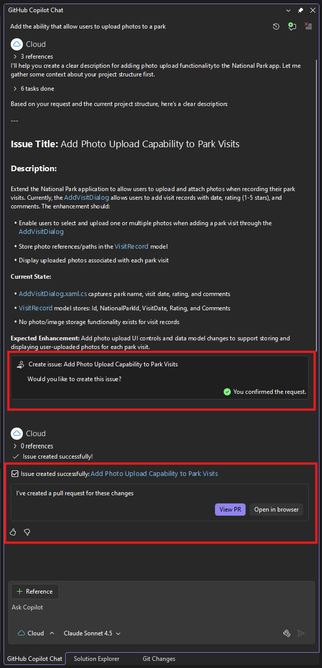 Workflow von Cloud-Agent-Problem zu Pull-Anforderung