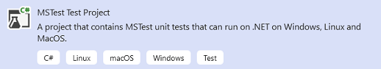 Screenshot: Testprojekt in Visual Studio.