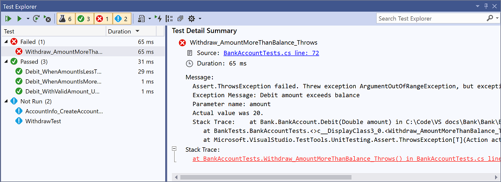Grundlagen von Komponententests - Visual Studio (Windows) | Microsoft Learn