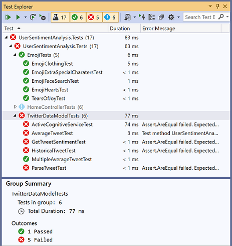 Visual Studio Test Explorer 16.2