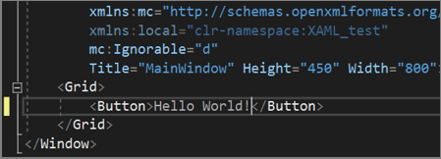 Code-Editor bearbeiten mit gelber Leiste