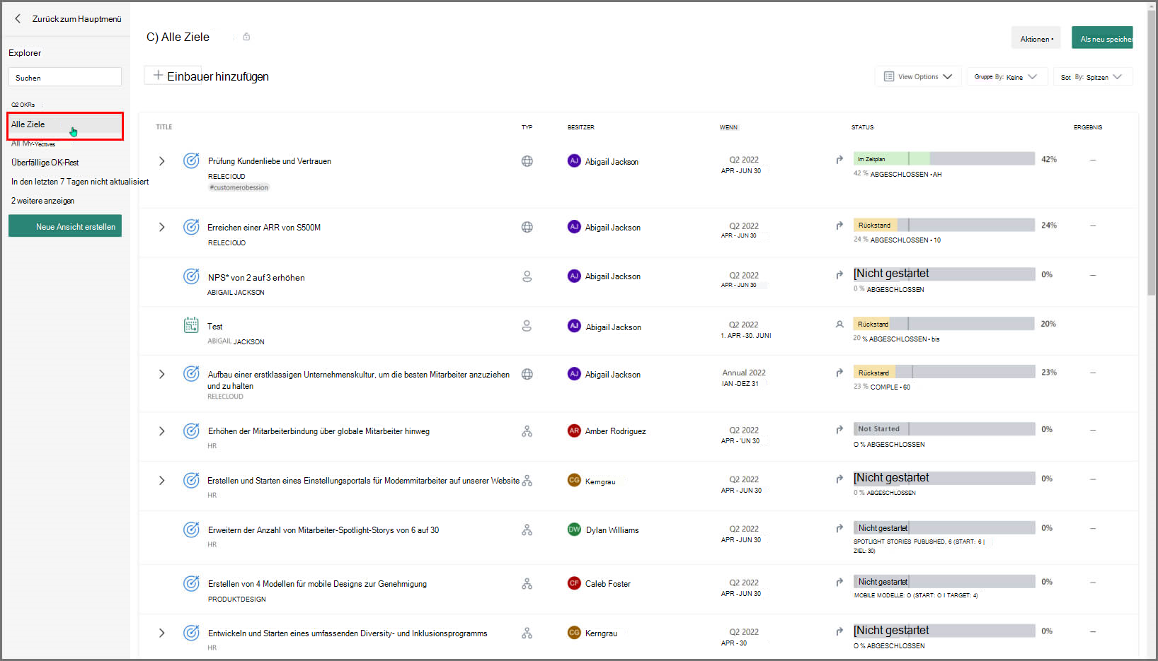 Screenshot: Ansicht