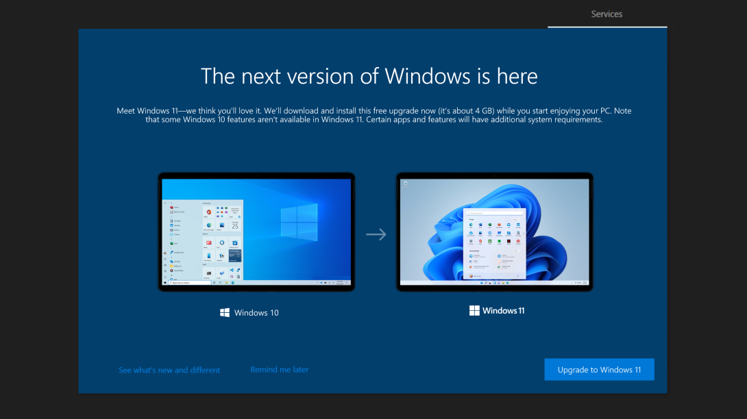 Abrufen der neuesten Version vom Windows-Bildschirm in OOBE