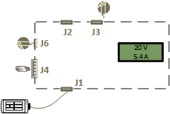 Diagramm des FT-Gehäuses 3: Aufladen und Stromversorgung.