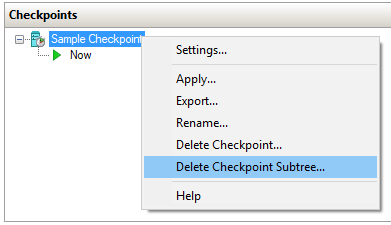 Delete all checkpoints for your template VM in Hyper-V manager