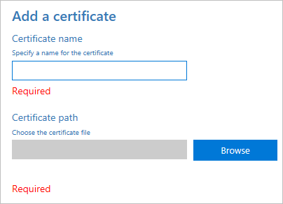 Fügen Sie im Windows-Konfigurations-Designer ein Zertifikat hinzu.