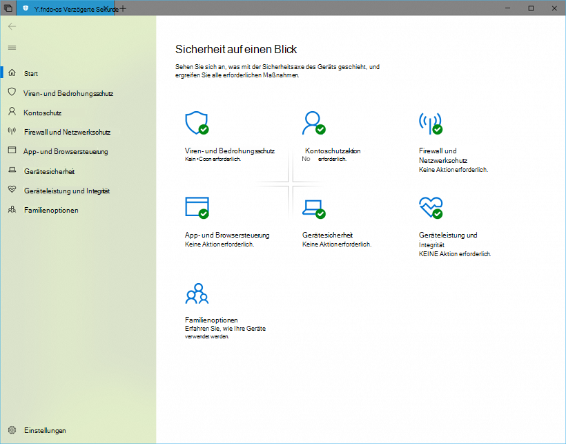 Screenshot: Windows-Sicherheit Center