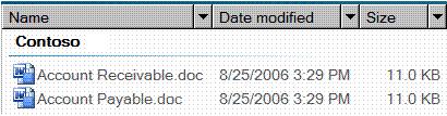 Screenshot des Listenansicht-Steuerelements mit dataitem-Steuerelementtyp