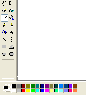 Screenshot der Von Tools getrennten Farbpalette 