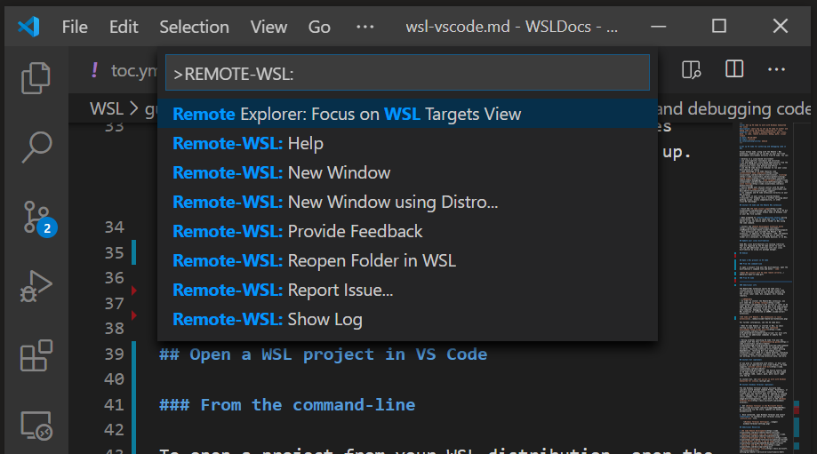 Erste Schritte Mit VS Code Mit WSL Microsoft Learn