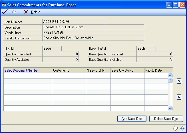 Screenshot that shows the Sales Back Order Setup window.