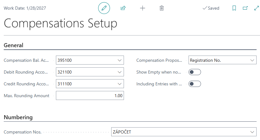 Compensation Setup Compensation Setup