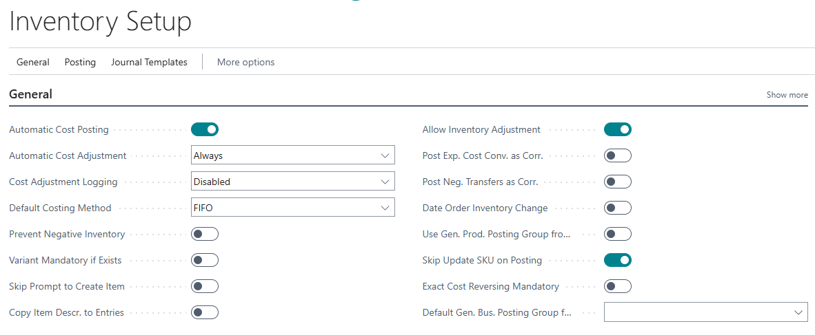 Skip Update Inventory Setup Skip Update Inventory Setup