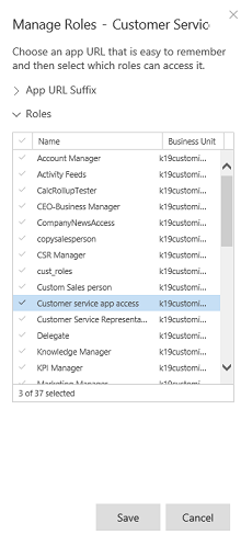 Manage security roles for the app Manage security roles for the app.