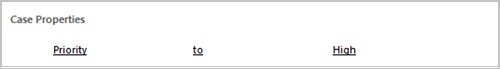 Properties settings for a new case Properties settings for a new case.