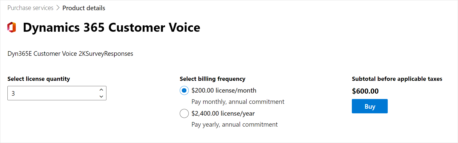 Buy Dynamics 365 Customer Voice Buy Dynamics 365 Customer Voice.