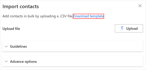 Download a CSV template to create a recipient list Download a CSV template to create a recipient list.