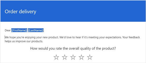 Embed question in an email Embed question in an email.