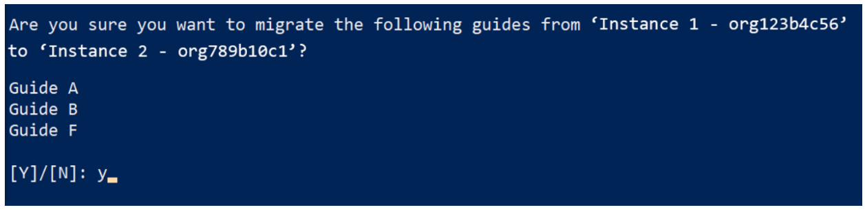 Confirming your selection Confirming your selection.