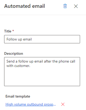 Add an automated email activity.