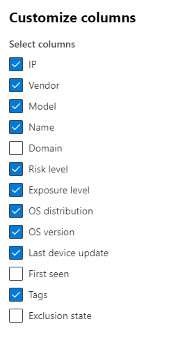 Image of network device columns