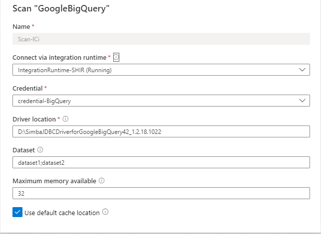 scan BigQuery source