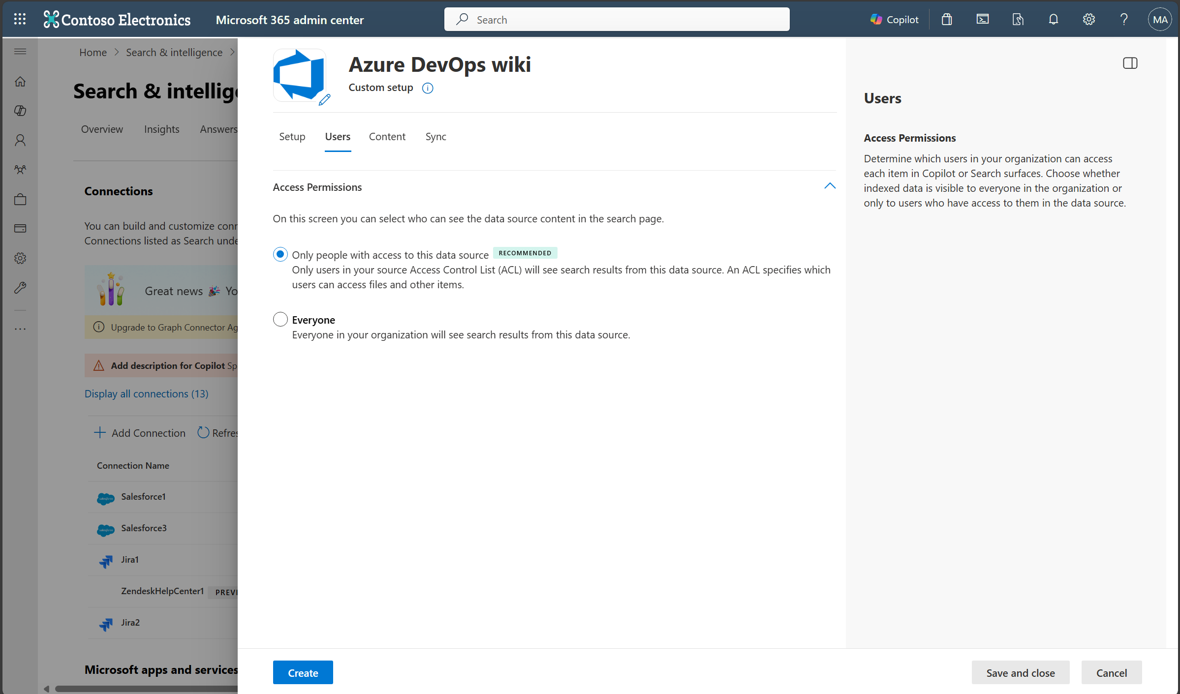 Screenshot that shows Users tab where you can configure access permissions and user mapping rules.