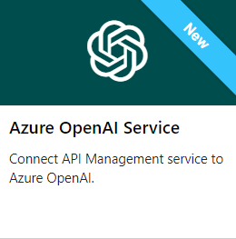 Screenshot of creating an API from Azure OpenAI Service in the portal.