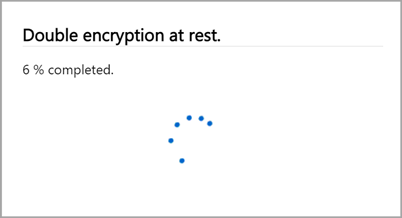 Screenshot of the "Double encryption at rest" notification.