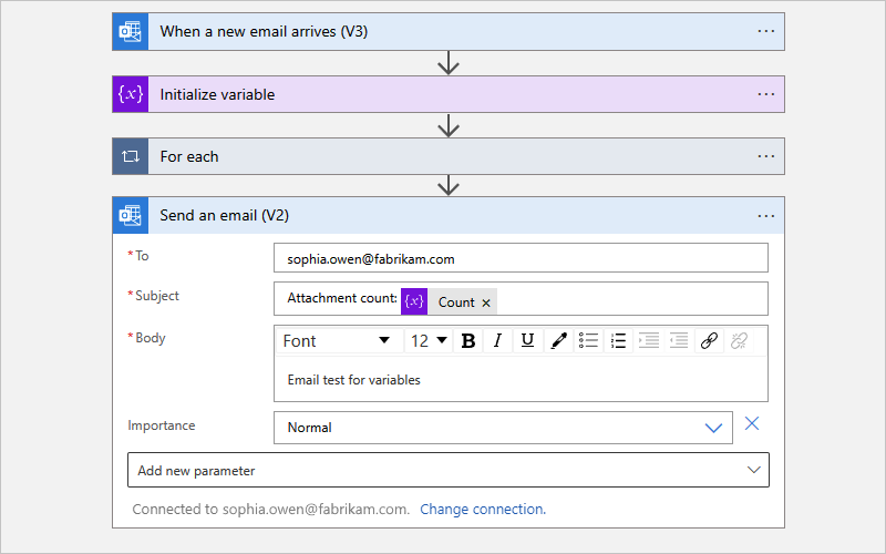 Screenshot shows Consumption workflow and an action that sends results.