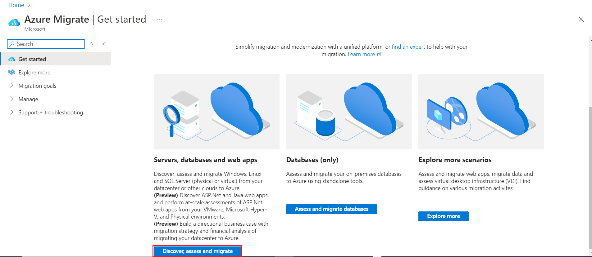 Screenshot displays the options in Overview.