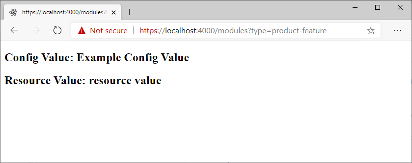 Screenshot of module preview in a web browser.